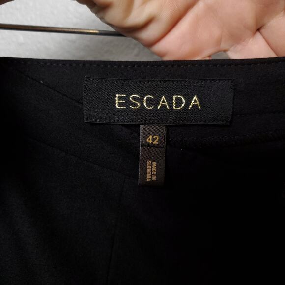 ESCADA Wool Blend Sz 42 Straight Trouser Pants - Picture 3 of 9